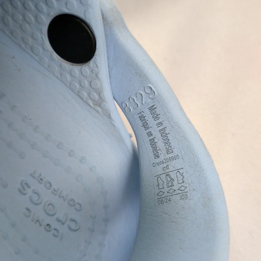 Crocs Classic Clog Light Blue Toddler Size C6 Slip On Water Shoes